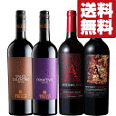 【送料無料・ワイン 飲み比べセット】世界中にファン多数!しっかり旨味と果実味を楽しむ重厚な味わいの赤ワイン 750ml×4本セット(北海道・沖縄は送料+990円...