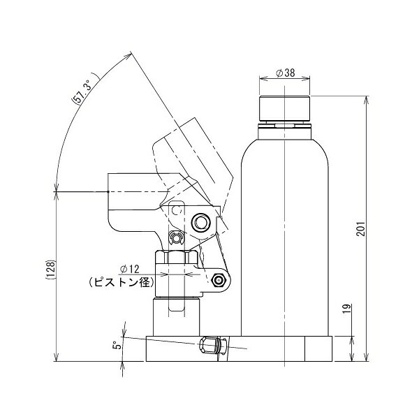 セミプロDIY店ファーストの今野製作所(EAGLE イーグル) ダルマジャッキ (旧型式：ED-40) D-040｜アングル2