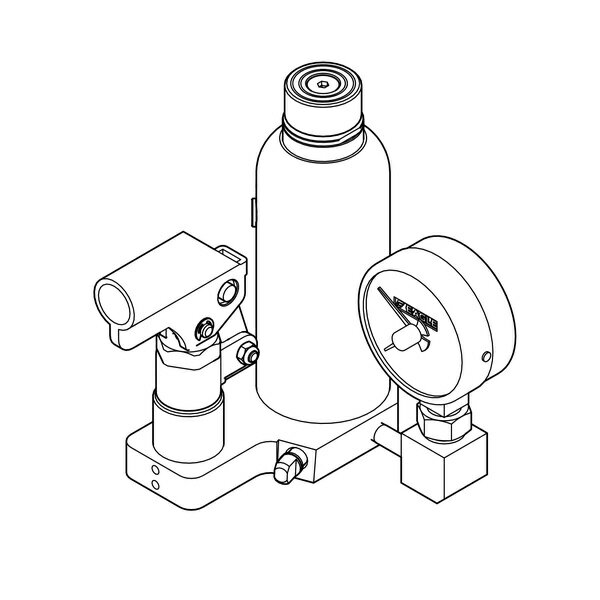 今野製作所(EAGLE イーグル) 圧力計付ダルマジャッキ(メッキ・置針式) (旧型式：ED-40C-PG-75H-40) D-0..