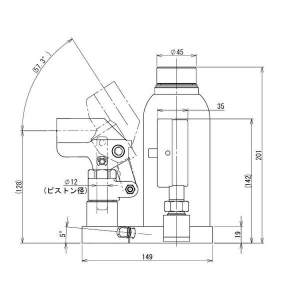 今野製作所(EAGLE イーグル) 圧力計付ダルマジャッキ(置針式) (旧型式：ED-60-PG-7...