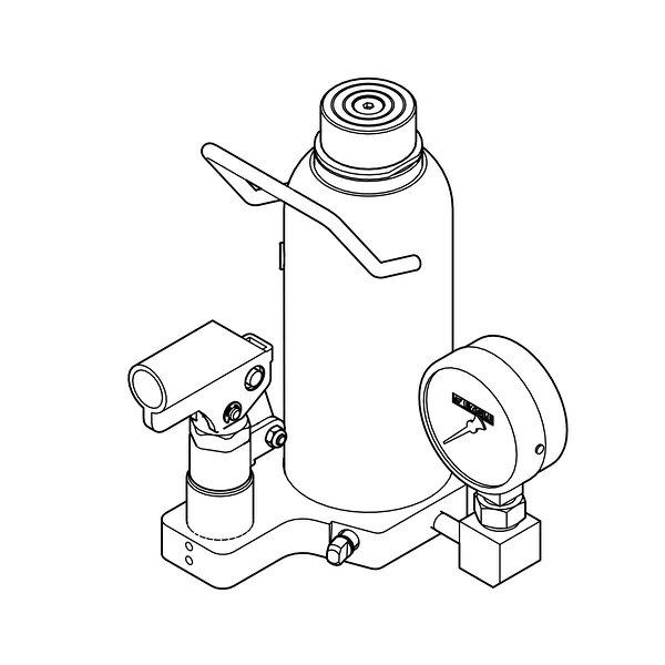 今野製作所(EAGLE イーグル) 圧力計付ダルマジャッキ (旧型式：E-75KM-100) D-100-PG