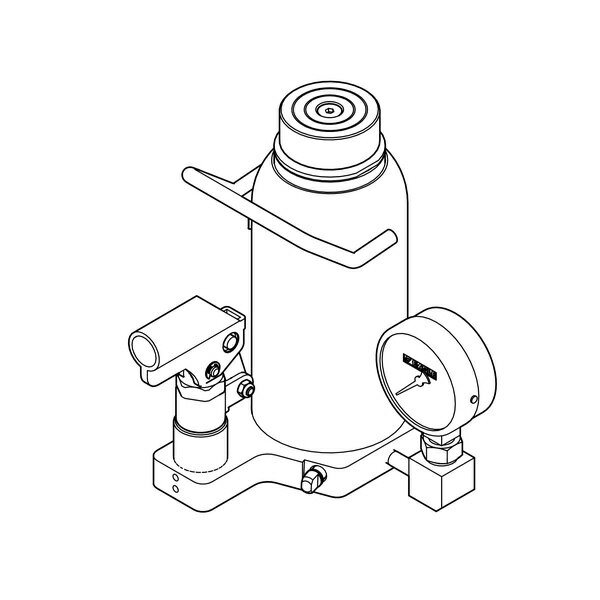 今野製作所(EAGLE イーグル) 圧力計付ダルマジャッキ (旧型式：E-75KM-160) D-160-PG