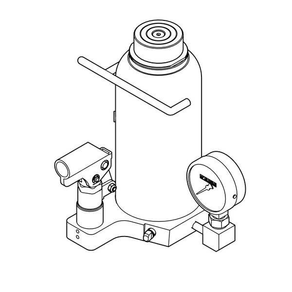 今野製作所(EAGLE イーグル) 圧力計付ダルマジャッキ(メッキ) (旧型式：E-75KM-200) D-200C-PG