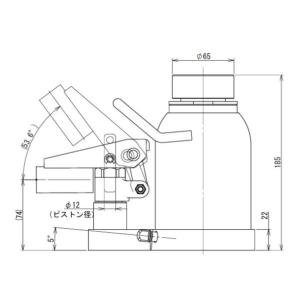 セミプロDIY店ファーストの今野製作所(EAGLE イーグル) ダルマジャッキ(低床・メッキ) (旧型式：ED-160TC) DT-160C｜アングル2