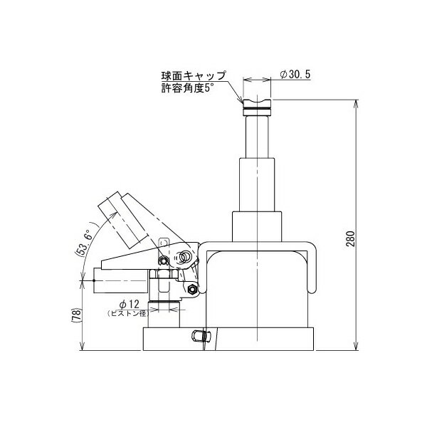 今野製作所(EAGLE イーグル) 超低床ダルマジャッキ(2段伸び) (旧型式：ED-30TS3) D...