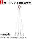 OH(オーエッチ工業) 4点吊りワイヤースリング φ12mm 4W12-20 ワイヤー長さ：2m 最大使用荷重：3,000kg【在庫有り】