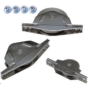 ヨコヅナ ベアリング入ステンレス底車 42 袖 ZBS-0423 6個入