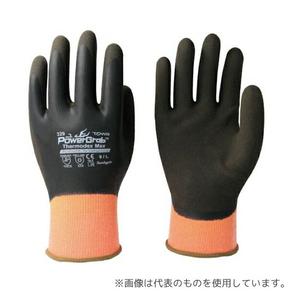 東和コーポレーション 329-L 防寒天然ゴムコート手袋 PowerGrab ThermodexMax L
