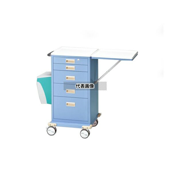 ナビス(アズワン) CMCD-B カラフルミニカート(ダストボックス付) ブルー 703×554×955