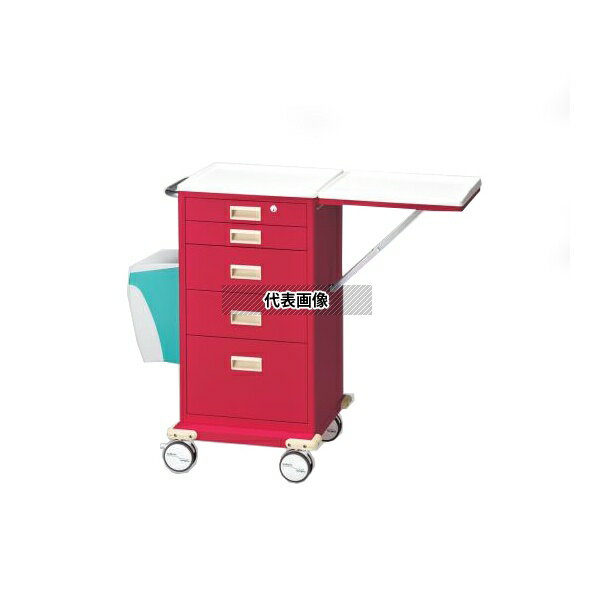 ナビス(アズワン) CMCD-R カラフルミニカート(ダストボックス付) レッド 703×554×955