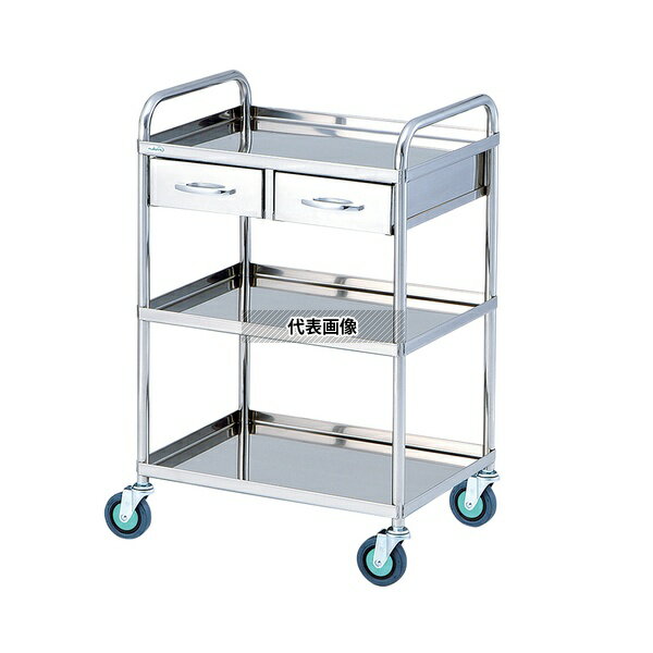 ナビス(アズワン) TS6045T とっても静かな枠付回診車(3段) 603×453×940mm
