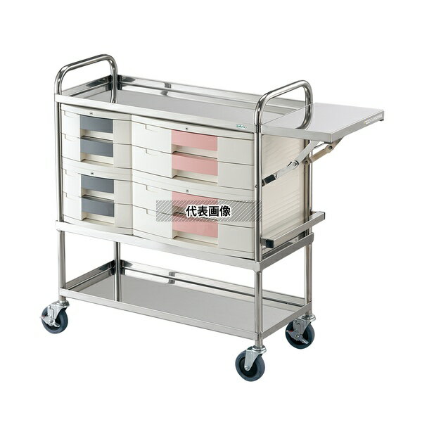 ナビス(アズワン) TSS-B2 とっても静かな処置車(トレイBOX) A4用+A3用