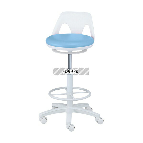 ナビス(アズワン) NV-RB-W ナースチェア(ラクーン/ワイド)リング付き ブルー