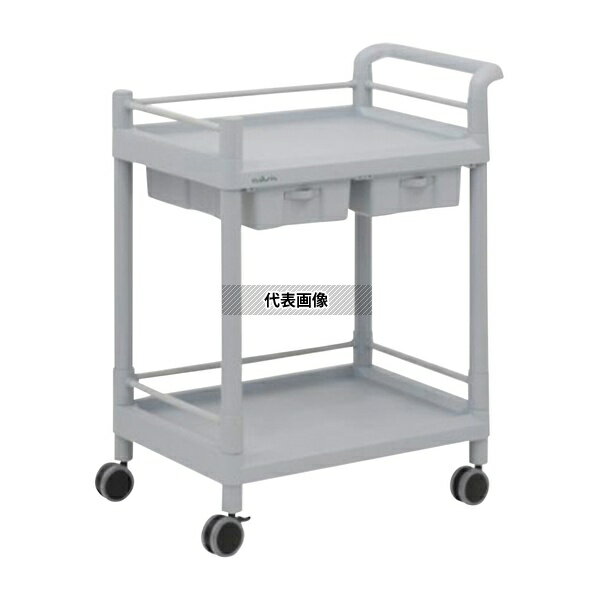 ナビス(アズワン) MSO21K モバイルストレージカート(引出し付) 2段(枠付) 705×444×860