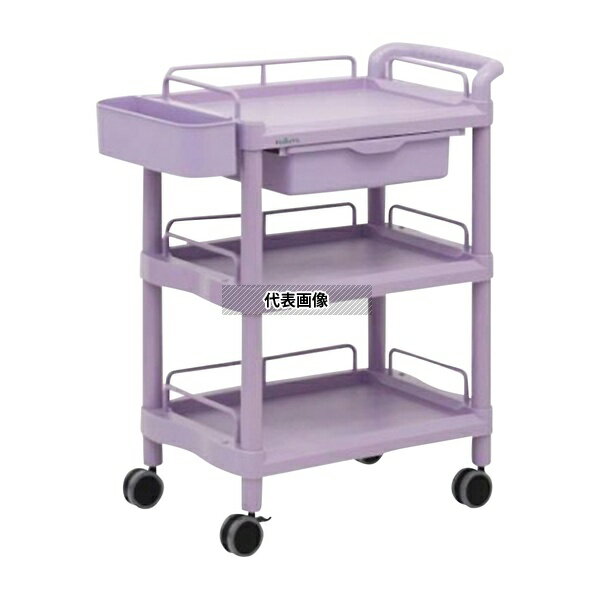 ナビス(アズワン) MP61BP モバイルポケットカート(引出し付き) 3段 650×410×867
