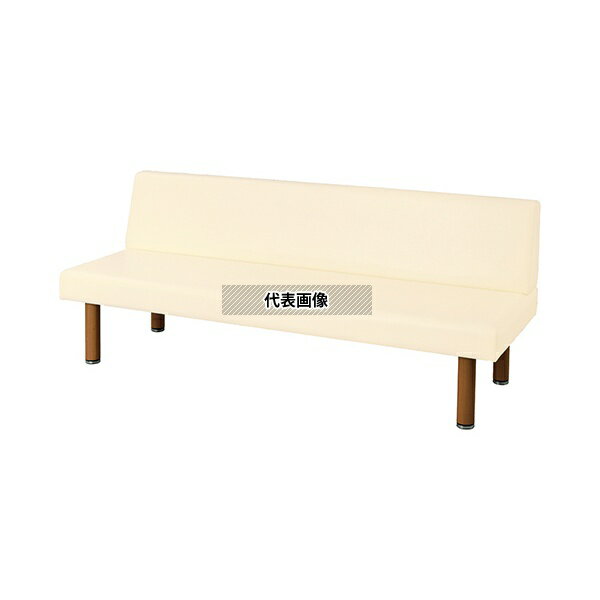 ナビス(アズワン) 1400CR-L ロビーベンチ(背付き・木目調) クリーム