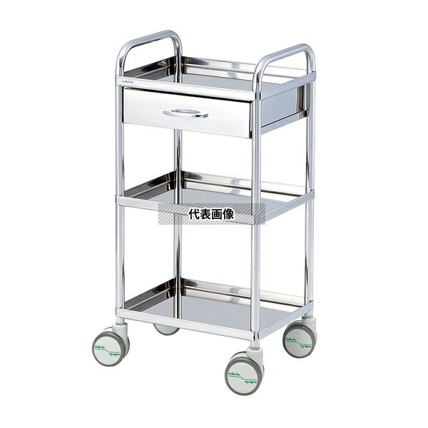 ナビス(アズワン) W4535T 枠付き回診車(3段) 453×353×927mm