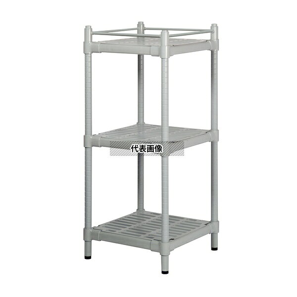 ナビス(アズワン) M-3FG コンフォートシェルフ(スリムタイプ) グレー 575×575×1335mm