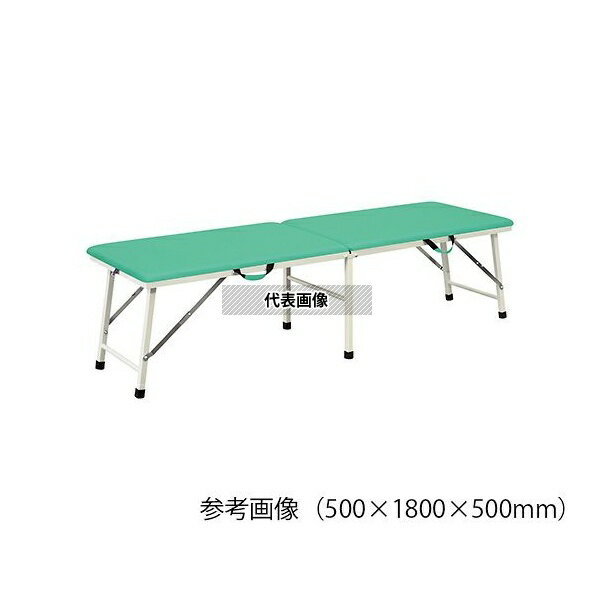 ナビス(アズワン) TPE-M50PG 折りたたみ診察台 500×1800×550mm ライトグリーン