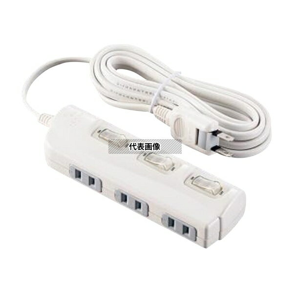 アズワン SK-3S03W OAタップ コード3m コンセント3個口