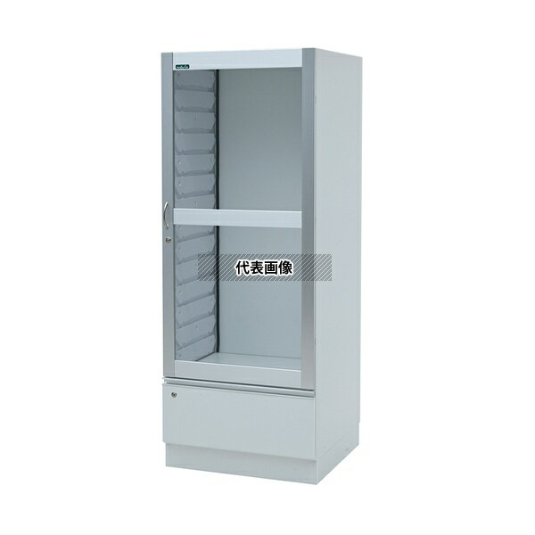 ナビス(アズワン) TZ-GD-L アルテイア物品収納キャビネット(本体・引出し1段) 窓付き片開き扉 [配送制限商品]