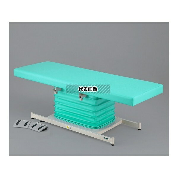 ナビス(アズワン) ATE-6019PG-M カラフル電動診察台 スタンダード メモリ付 600×1900mm ライトグリーン [配送制限商品]