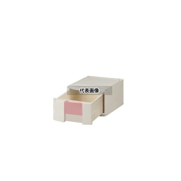 ナビス(アズワン) 402H トレイBOX(鍵付) A4用ピンク 290×360×205mm