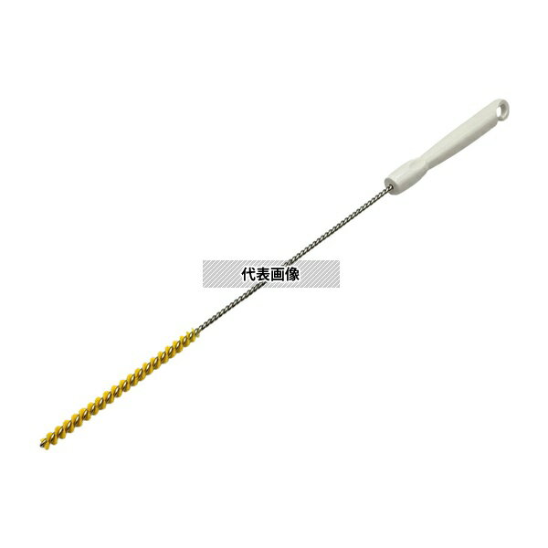 アズワン ABS-P-10Y パイプクリーナー(PBT毛) 500×135×φ10mm イエロー