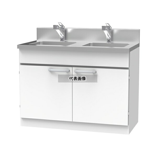 ナビス(アズワン) SL-S12 材料キャビネット(シンク) ダブル 1200×600×1050mm [配送制限商品]