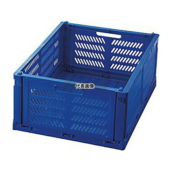 アズワン PC-MBL 折りたたみコンテナ(コンパクト) ブルー