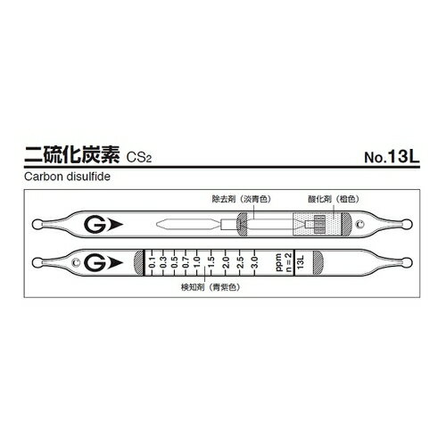 アズワン(AS ONE) ガス検知管 二硫化炭素 13L 1箱