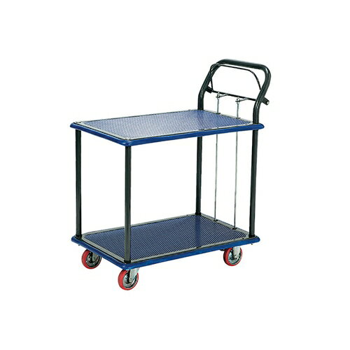 エヌケーキャリーキャスター ハンドブレーキ付き二段式ワゴン台車　740×480×896mm NS104HB 1台