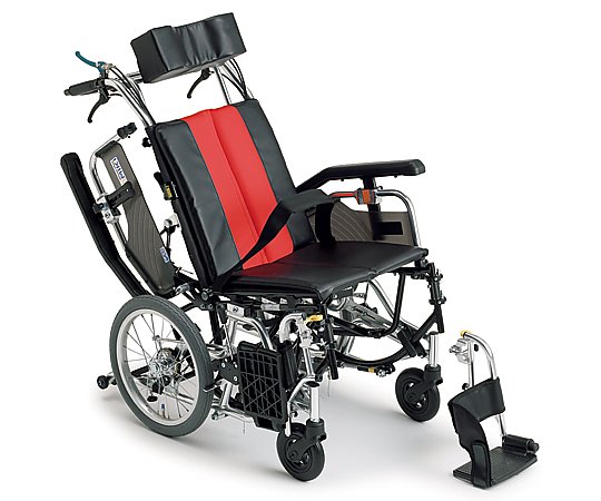 アズワン(AS ONE) ティルト＆リクライニング車椅子(介助式／アルミ製／座幅400mm) TRC-2 1台