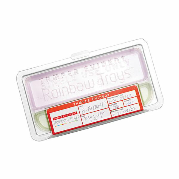 アズワン(ASONE)保管運搬用麻酔薬管理トレーRainbowTrays?タンパーエビデントトレー