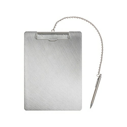 アズワン(AS ONE) ステンレスバインダー 縦・チェーン・ペン付き SC-A4E-P 1枚