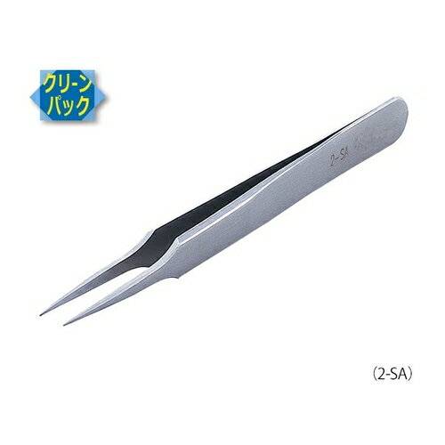 アズワン(AS ONE) MEISTER ピンセット SA(耐酸鋼)製 クリーンパック No.2 2-SA 1本