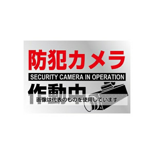 アズワン(AS ONE) 150x220mm 防犯用ステッカー(防犯カメラ/2枚) EA983TS-46 入数：1組(2枚入)