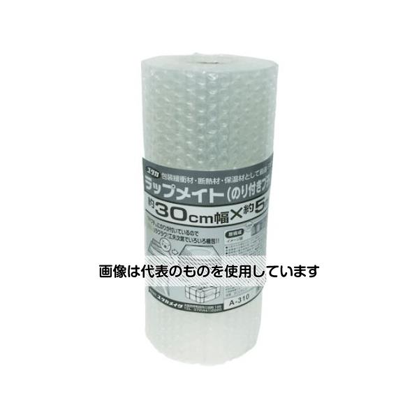 ユタカメイク 気泡緩衝材 ラップメイト(糊付きプチ) 300mm×5m A-310 入数：1本
