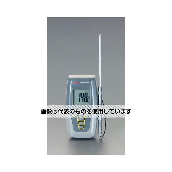 【アズワン AS ONE】実験室設備 工具類 工具、道具 商品の仕様 ●測定範囲：-50〜+300℃ ●分解能：0.1℃(-19.9〜+199.9℃) 1℃(それ以外) ●測定精度：±1℃(-30〜+250℃) ±2℃(それ以外) ●電源：LR44×1個 ●サイズ：62(W)×20(D)×120(H)mm ●プローブサイズ：φ3×193mm ●ケーブル長：1m ●最高最低温度表示、データホールド機能、アラーム機能(最高・最低) ●重量：78g 【※ご注意ください】商品は代表の画像を使用しています。