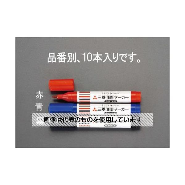 エスコ [黒/中字] 油性マーカー(10本) EA765MJ-47 入数：1箱