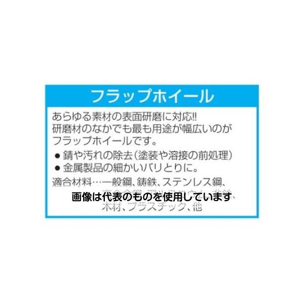 エスコ #150 30x10mm/3mm軸 フラップホイール EA819AD-31F 入数：1本