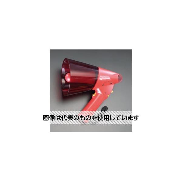 【アズワン AS ONE】実験室設備 工具類 工具、道具 商品の仕様 ●防滴型 ●定格出力：6W(最大10W) ●電源：単3電池×6本または4本(別売)(EA758YB-13C) ●電池持続時間：6本使用時音声：約8時間、サイレン：約20分4本使用時音声：約5時間、サイレン：約10分 ●通達距離：音声：約250m、サイレン：約315m ●材質：ASA樹脂 ●抗菌仕様(ハンドル・送話部) ●IP値：X5 ●サイズ：直径154×250×266(H)mm ●重量：約680g ●付属品：電池6本/電池4本へ変更用電池スペーサー ●コード品番：EA916X-8 【※ご注意ください】商品は代表の画像を使用しています。