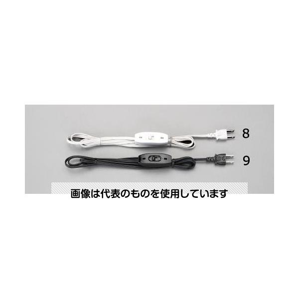 エスコ AC125V/ 7A 中間スイッチ(2mコード付/黒) EA940CB-9 入数：1個