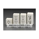 エスコ 125V/15A 角型コンセント(2口/抜止・接地付) EA940CG-134 入数:1個