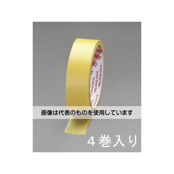 エスコ 30mmx18m マスキングテープ(塗装用 4巻) EA943MB-30 入数：1pk