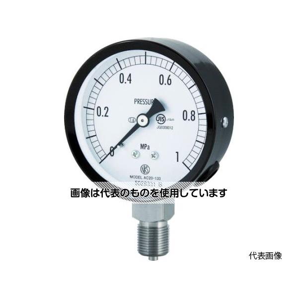 【アズワン AS ONE】実験室設備 工具類 工具、道具 ●耐食性を要求される場合にも対応できます。 ●JIS B 7505-1規格品です。 商品の仕様 ●圧力レンジ(MPa)：0.0〜2.50 ●最小目盛(MPa)：0.050 ●精度：±1.6％ FS ●ケース形状：A ●接続部サイズ：G3/8B ●大きさ(mm)：75 ●大きさ(mm)：75 ●材質／仕上：ブルドン管／ステンレス(SUS316)、株／ステンレス(SUS316) ●注意：ねじサイズ、ねじ形状(GねじまたはRねじ)、圧力レンジ(MPa)をご確認の上、発注お願いします。 ●原産国：日本 ●コード番号：498-4498 【※ご注意ください】商品は代表の画像を使用しています。