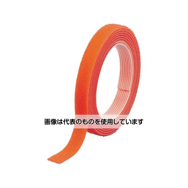 トラスコ中山 マジックバンド結束テープ両面幅10mm長さ5mオレンジ MKT-10V-OR 入数：1巻