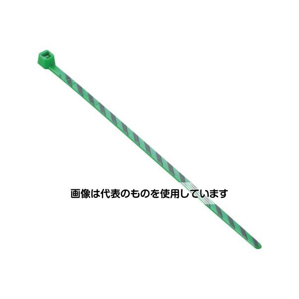パンドウイットコーポレーション ストライプナイロン結束バンド 緑/黒(50本入) PLT1M-L5-0 入数：1袋(50本入)(4.0)