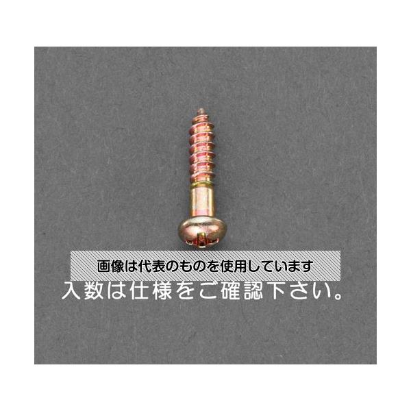 エスコ 6.2x25mm 鍋頭木ねじ(鉄クロメート/11本) EA949EJ-142 入数：1パック(11本入)