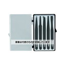 トラスコ中山 プラスチック製ピンセット5本組セット TPP-25-SET 入数:1セット(5本入)